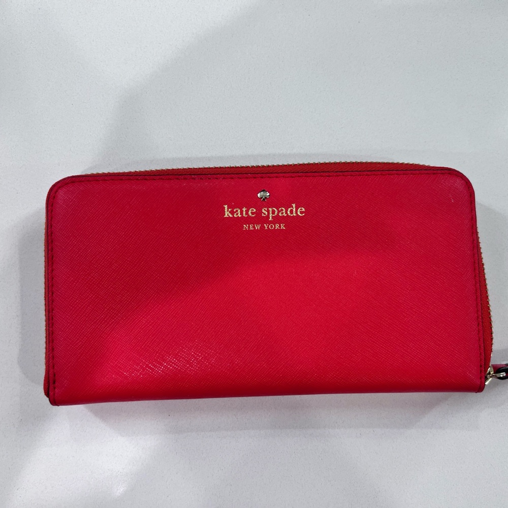 Kate Spade Vibrant Red Zip-Around Wallet